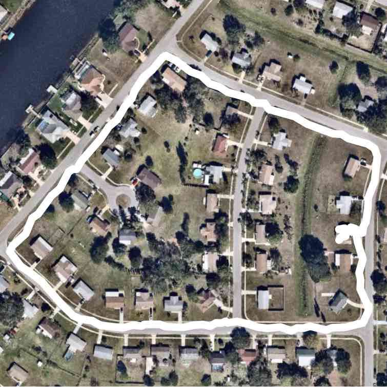 Neighborhood Stroll Walk Trail North Port, Florida, USA Pacer