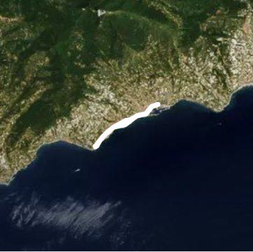 Sanremo Cycle Path walking route map in Sanremo