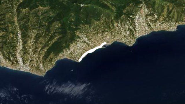 Ciclabile Sanremo walking route map in Sanremo, provincia di Imperia, Italia