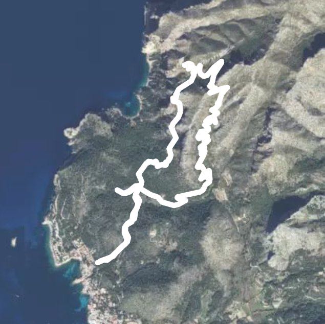 St. Elm walking route map in Andratx