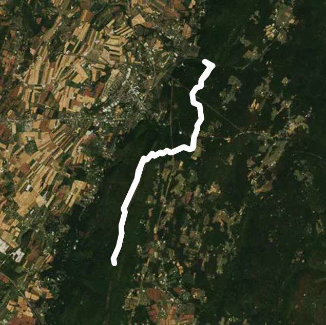 AT south of 491 to Black Rock walking route map in Sabillasville