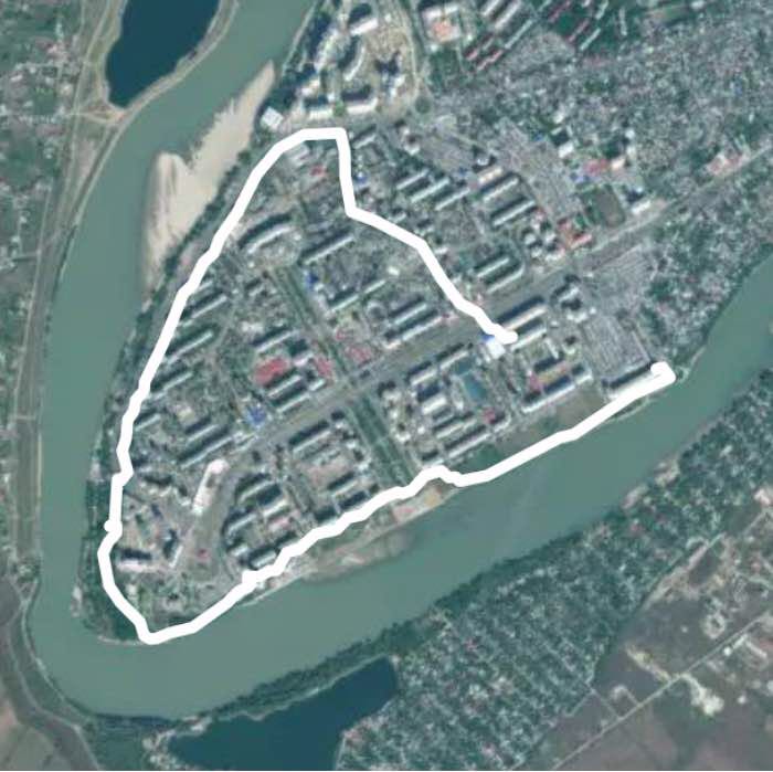 Christmas park; anniversary md. walking route map in Novaya Adygeya