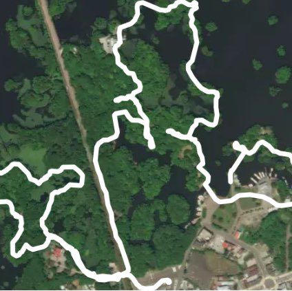 Onuma Park walking route map in Nanae