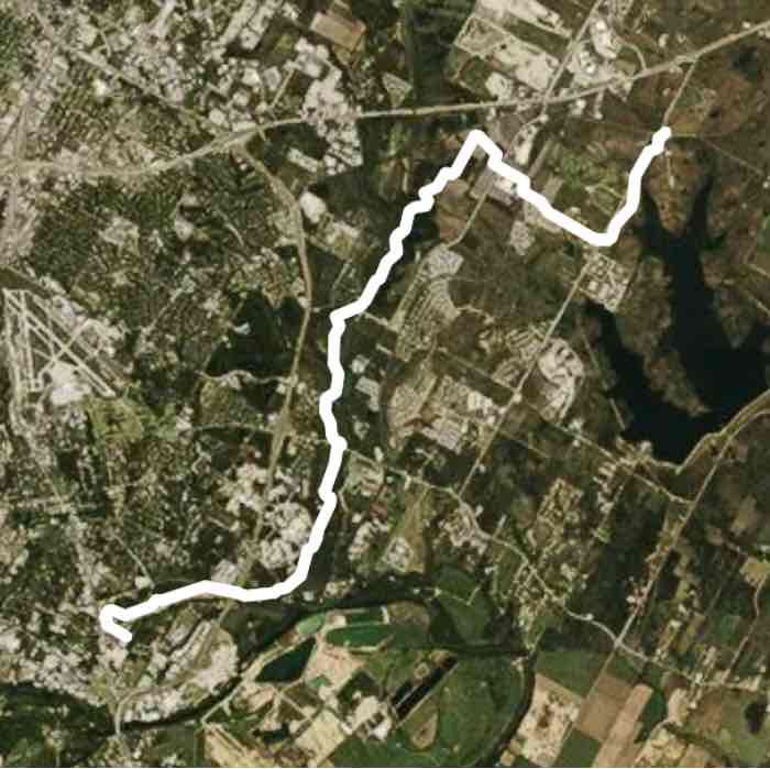 Southern Walnut Creek-Govalle Park to Lindell Ln. round trip