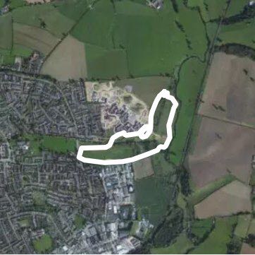 Wyndham park back river route walking route map in Over Compton