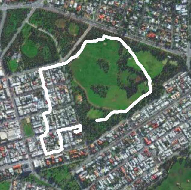 The adelaide walk walking route map in North Adelaide