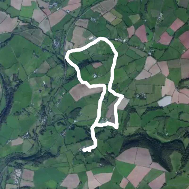 Penny Woods walking route map in Berry Pomeroy