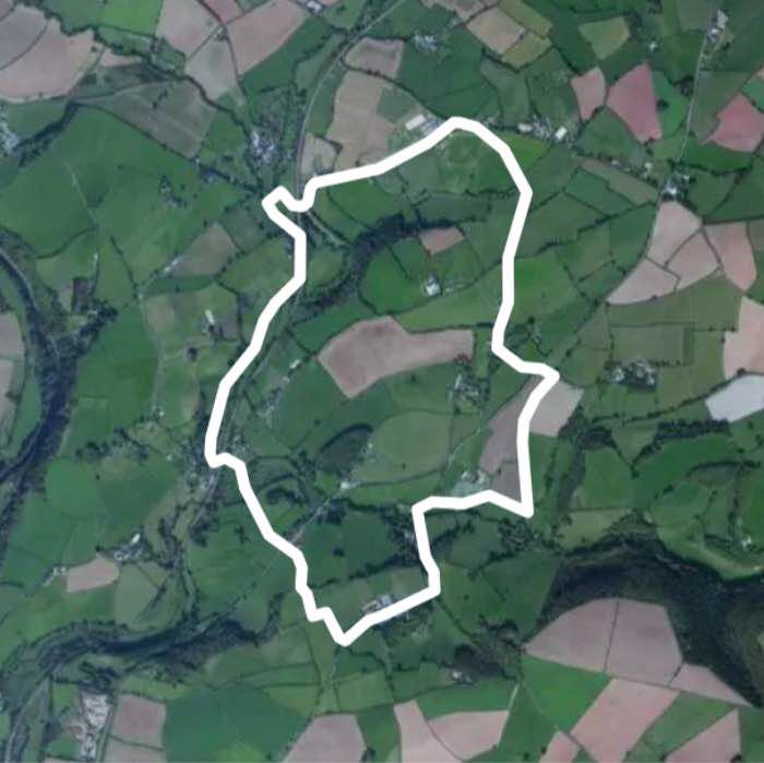 Littlehempston Walk walking route map in Berry Pomeroy