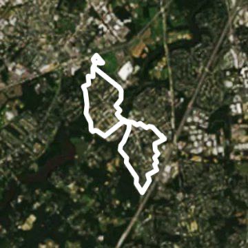 Milltown loop walking route map in South River