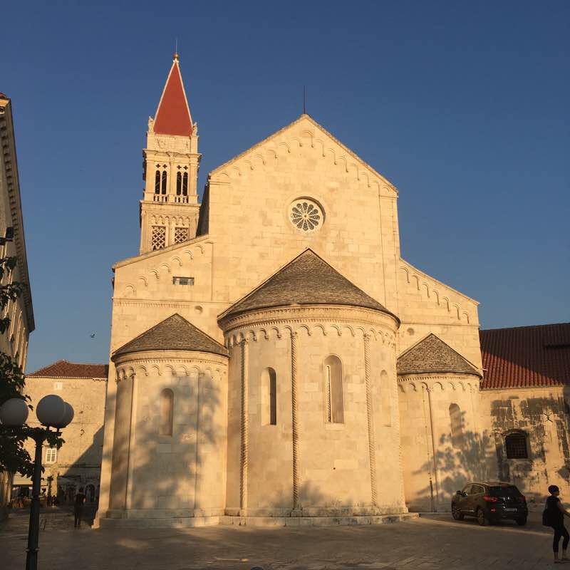 Trogir - 3 bridges walking route map in Trogir