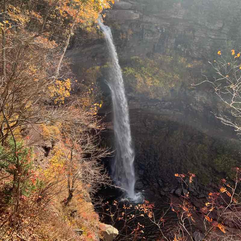 Waterfalls at saugerties/Catskill mts walking route map in Palenville