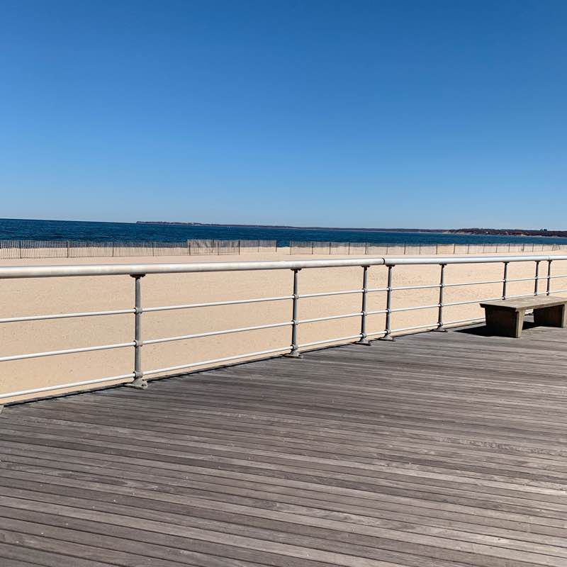 Sunken meadow park walking route map in Saint James