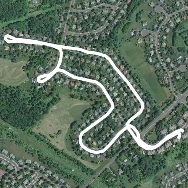 Village of Saxony walking route map in Yardley