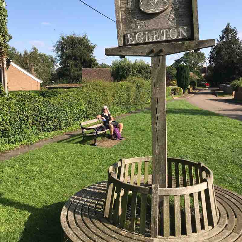Rutland Water  walking route map in Manton