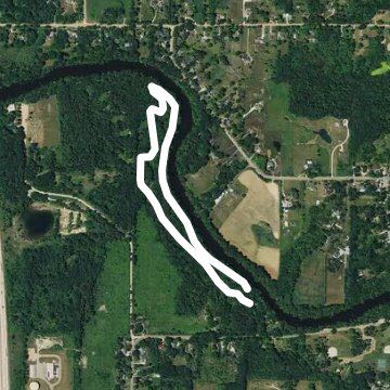 My private park walking route map in Lansing