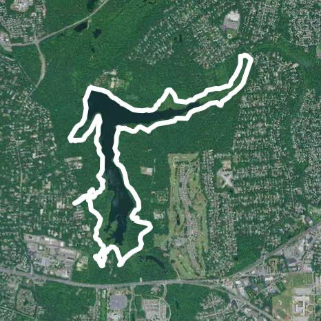 Stump Pond Blydenburgh walking route map in Hauppauge