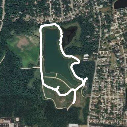 Meacham Grove Forest Preserve walking route map in Itasca