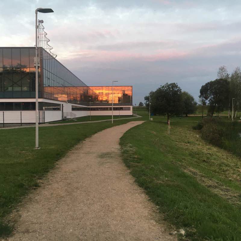 Morning walk walking route map in Daugavpils