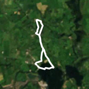 Waterhouses waterfall loop walking route map in Waterhouses