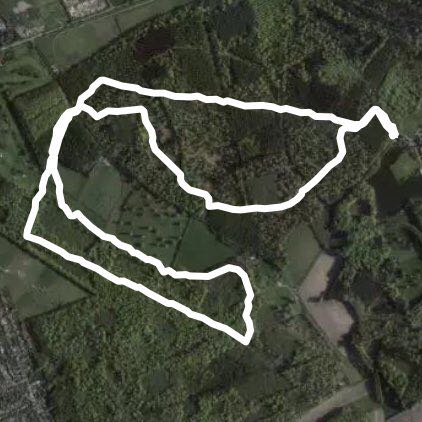 Penn wood walk walking route map in Winchmore Hill