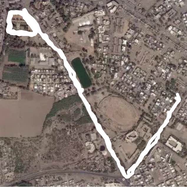 Anjar garden walking route map in Anjar