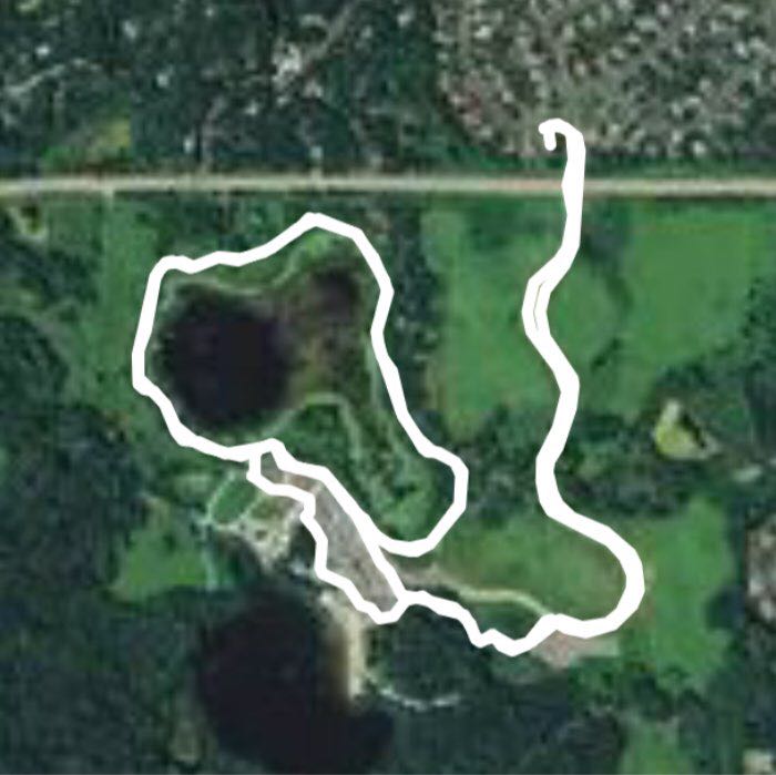 3 mile Lebanon Hills walking route map in Inver Grove Heights