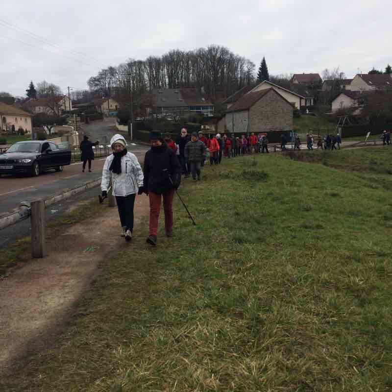 Saint-Sernin wood walking route map in Saint-Sernin-du-Bois