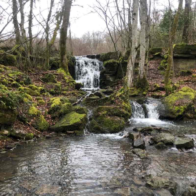 Cascata St Sernin du Bois Pissoire Bourgogne Percorso a piedi Saint
