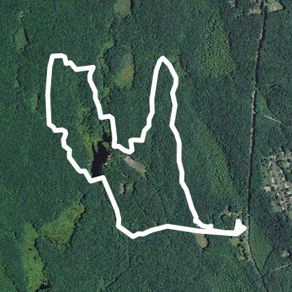 Gay City State Park walking route map in Andover