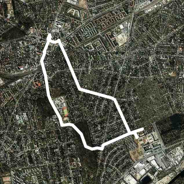 durch den Park nach Zehlendorf