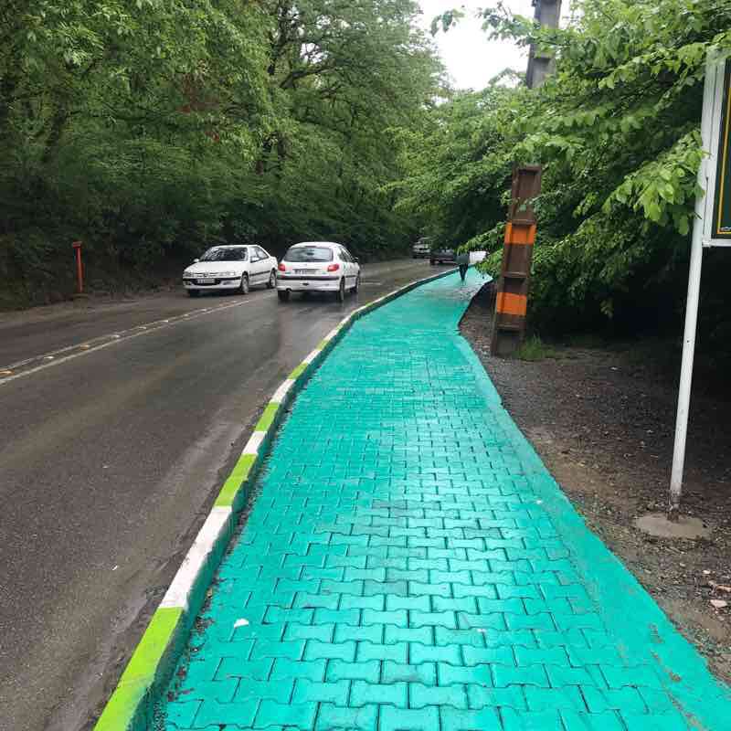 Alangdareh walking route map in Gorgan