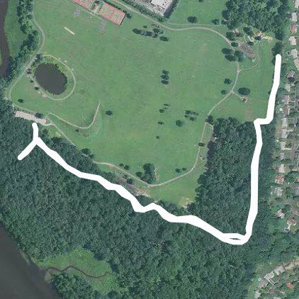 Willinboro park walking route map in Willingboro