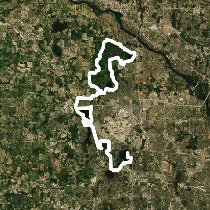 Elm Creek Park Ride walking route map in Brooklyn Park