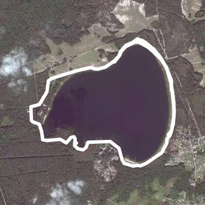 Pisochne lake walking route map in Mel'nyky