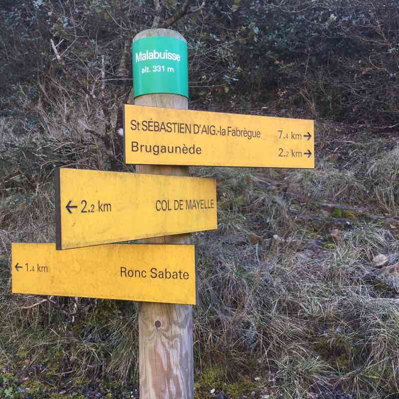 L'Escoudas walking route map in Saint-Jean-du-Pin