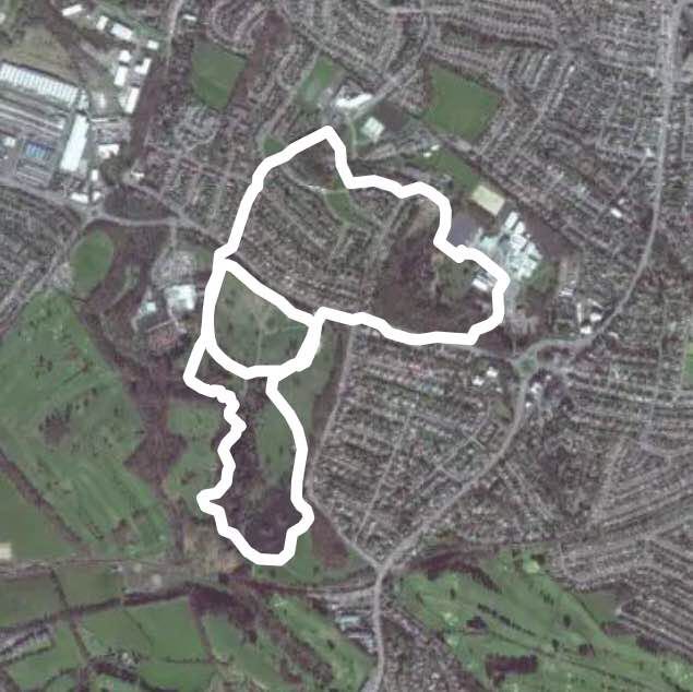 Roukenglen Walk Trail Giffnock, Glasgow, Scotland Pacer