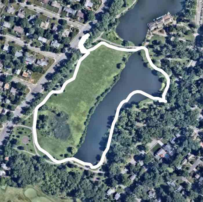 Verona Park walking route map in Montclair