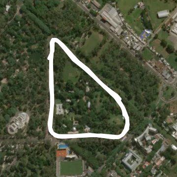 La Plata Forest walking route map in Berisso