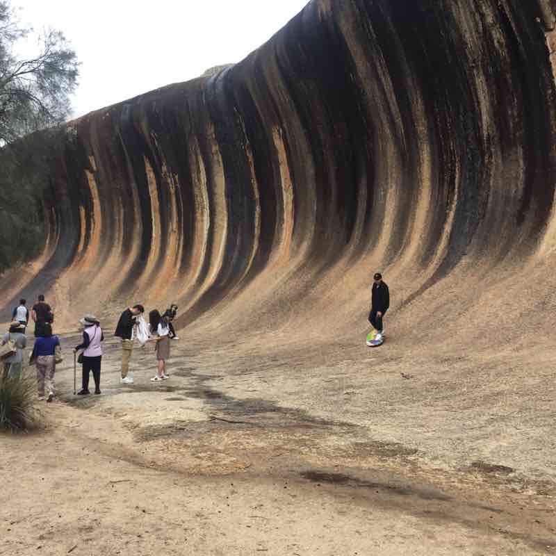 Wave Rock Climb walking route map in Hyden
