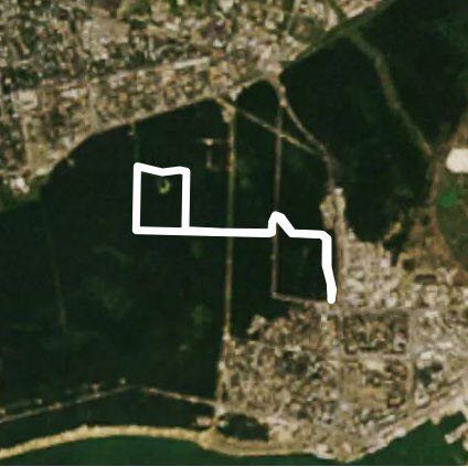 Forest Cross walking route map in Tolyatti