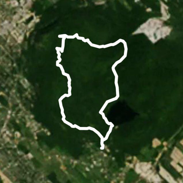 Mont Saint-Hilaire walking route map in Saint-Jean-Baptiste