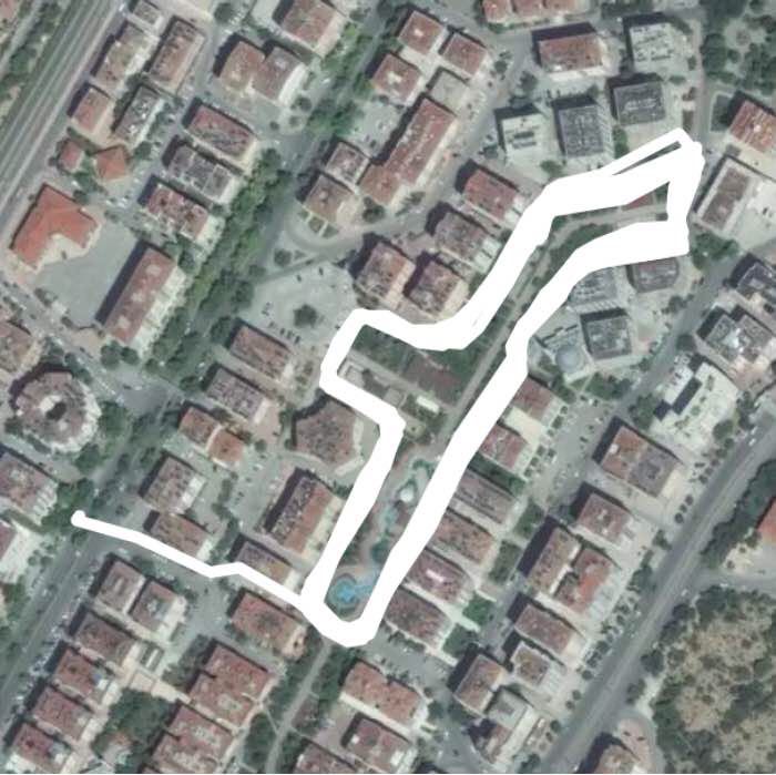 Advise walking route map in Konya