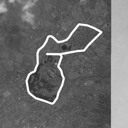 The lake of phoenix walking route map in Taiping