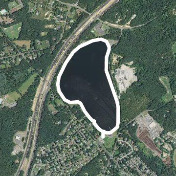 Brick Reservoir walking route map in Manasquan