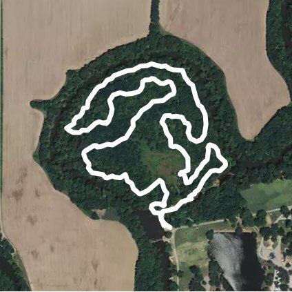 Flat Rock Trail walking route map in Fort Scott