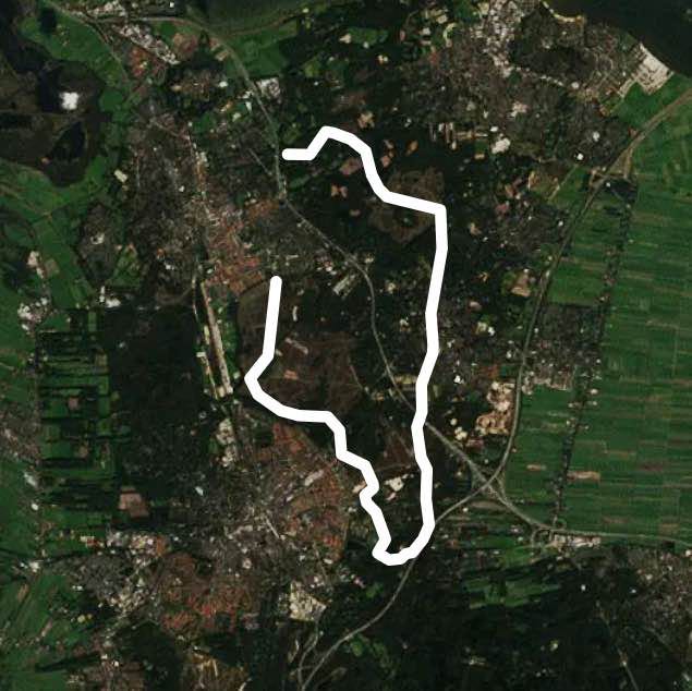 Round heath walking route map in Huizen