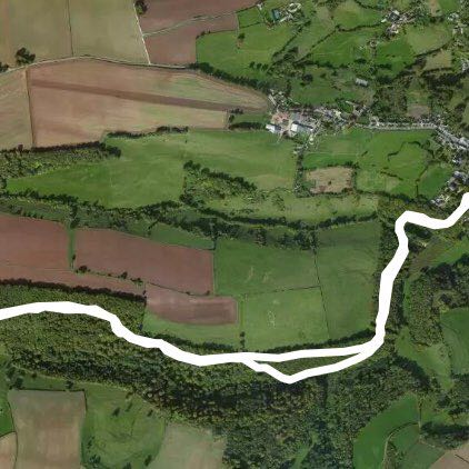 Horsley and kingscote woods walking route map in Barton End