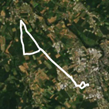 Loop from Ste Marie through the plain of Moumour walking route map in Oloron-Sainte-Marie