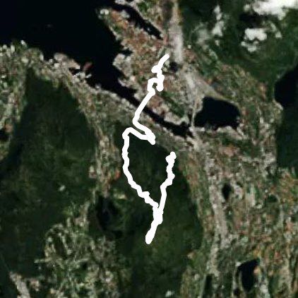 Løvstakken walking route map in Bergen