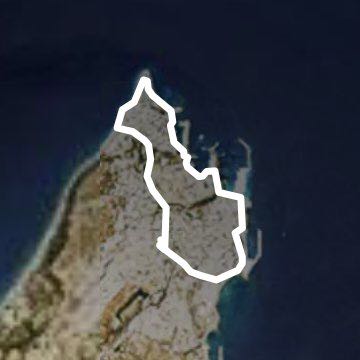 Rhodes walking route map in Rodos